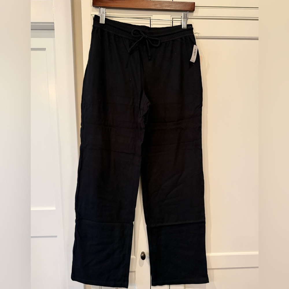 GAP Black Drawstring Wide-Leg Pants